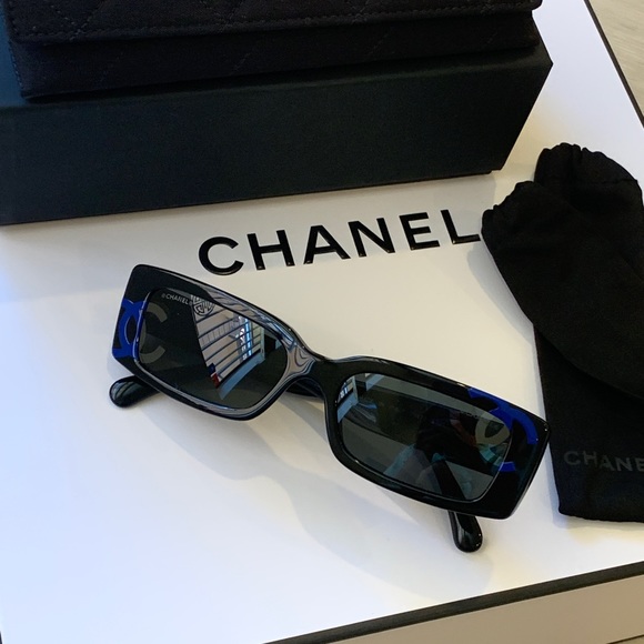 chanel rectangle sunglasses